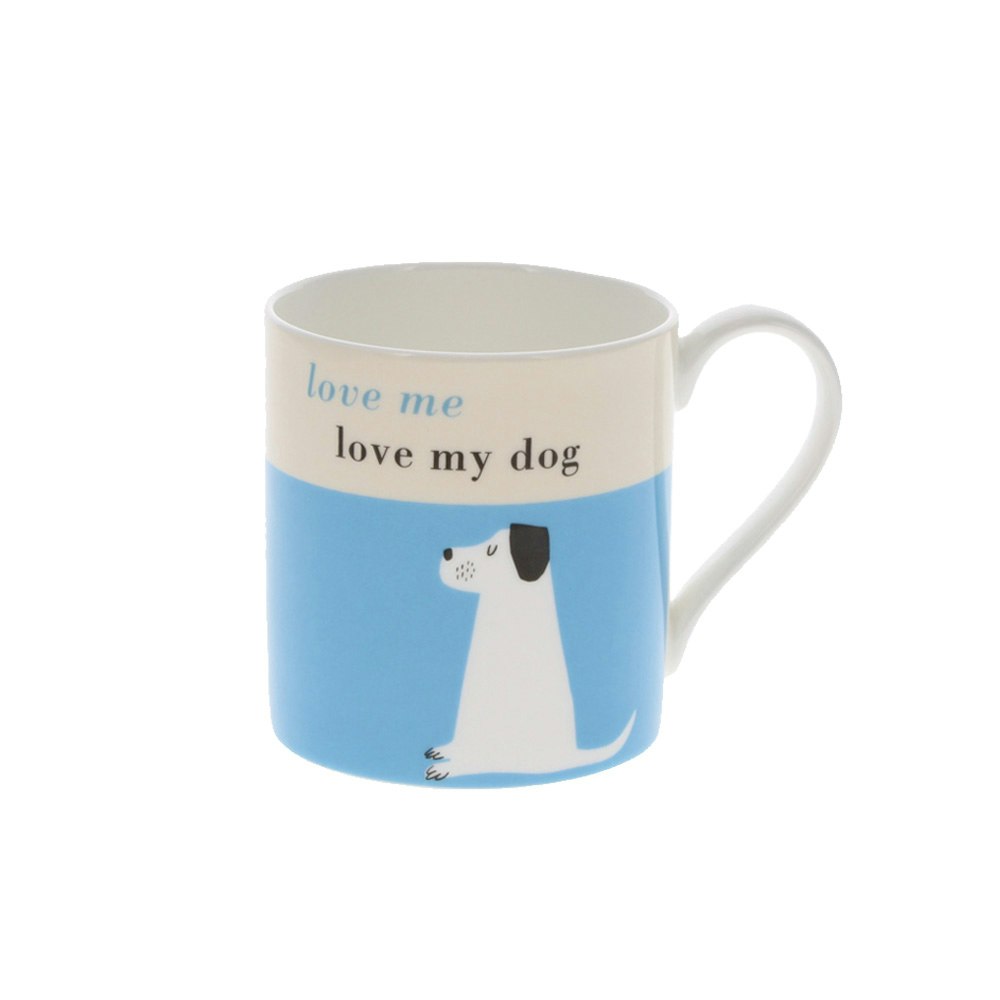 Love Me Love My Dog Mug Turquoise by Repeat Repeat