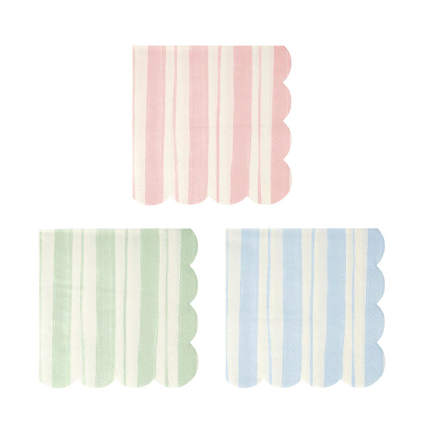 Meri Meri - Ticking Stripe Small Napkins (x 16)