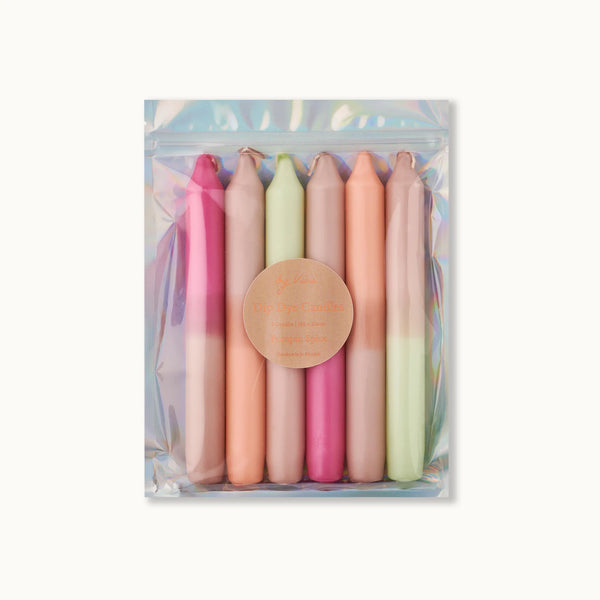 By Vivi - Dip Dye Candles In The Set - Pumpkin Spice