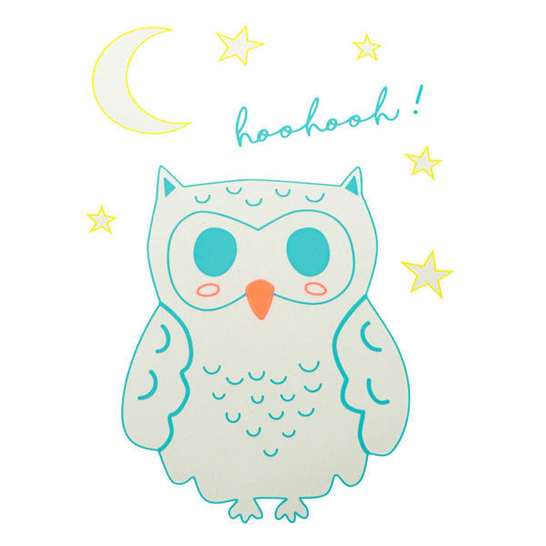Fabfabstickers - Fluorescent Owl - Fluorescent Owl
