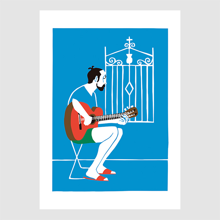 David Yerga - La Guitarra Del Mar (The Guitar Of The Ocean) Digital Print A4