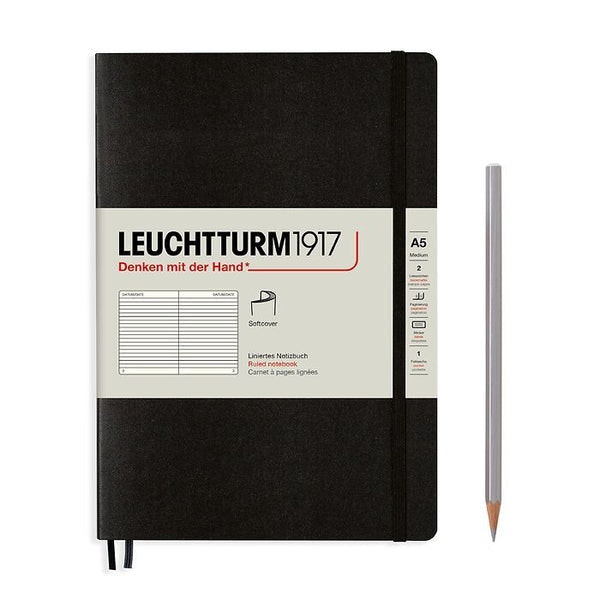 Medium (a5) Softcover Notebook - Black by Leuchtturm1917