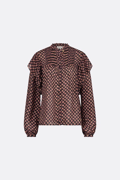 Fabienne Chapot Betty Bloom Bibi Long Sleeved Blouse In Brown