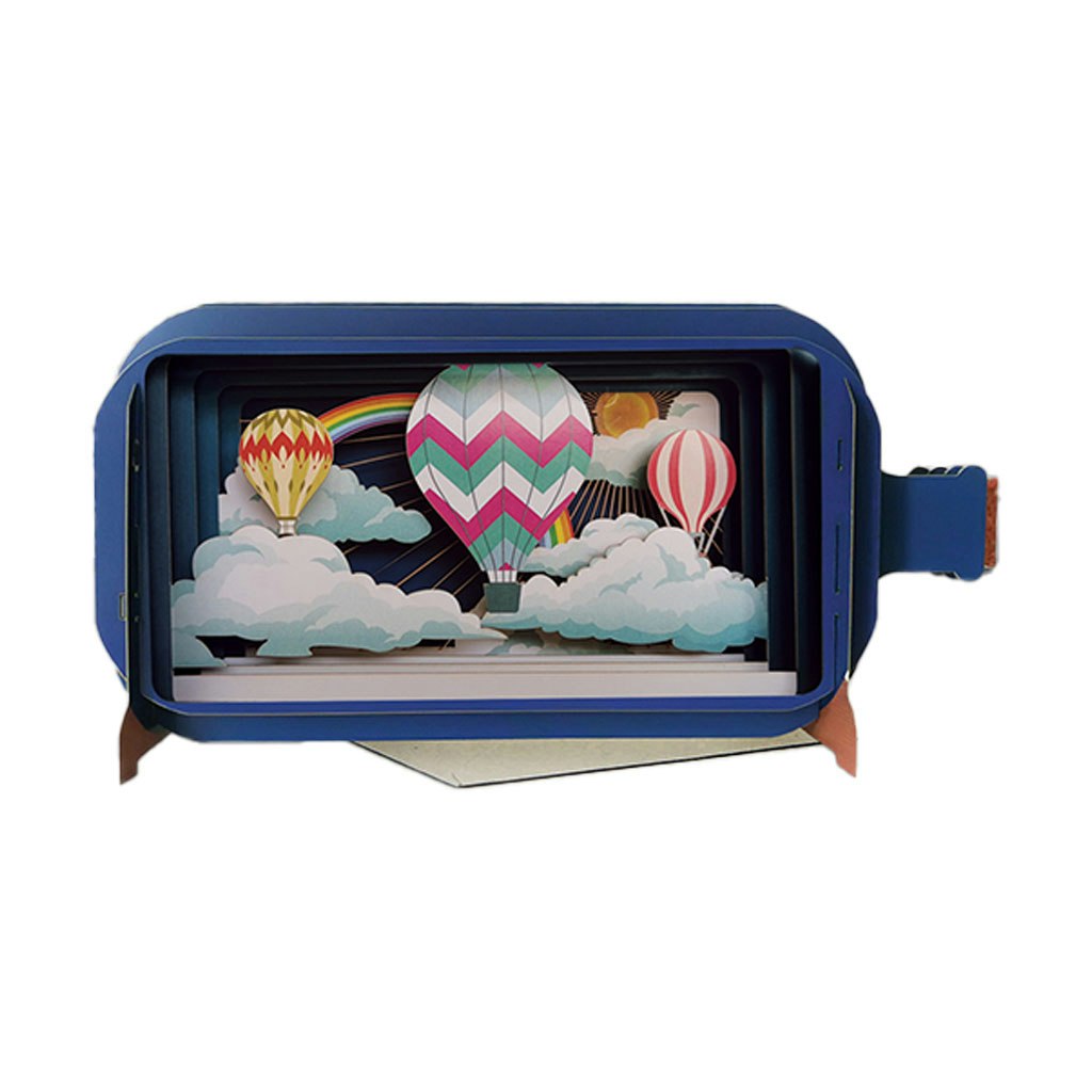 Hot Air Balloon Message in a Bottle Card by Alljoy Design