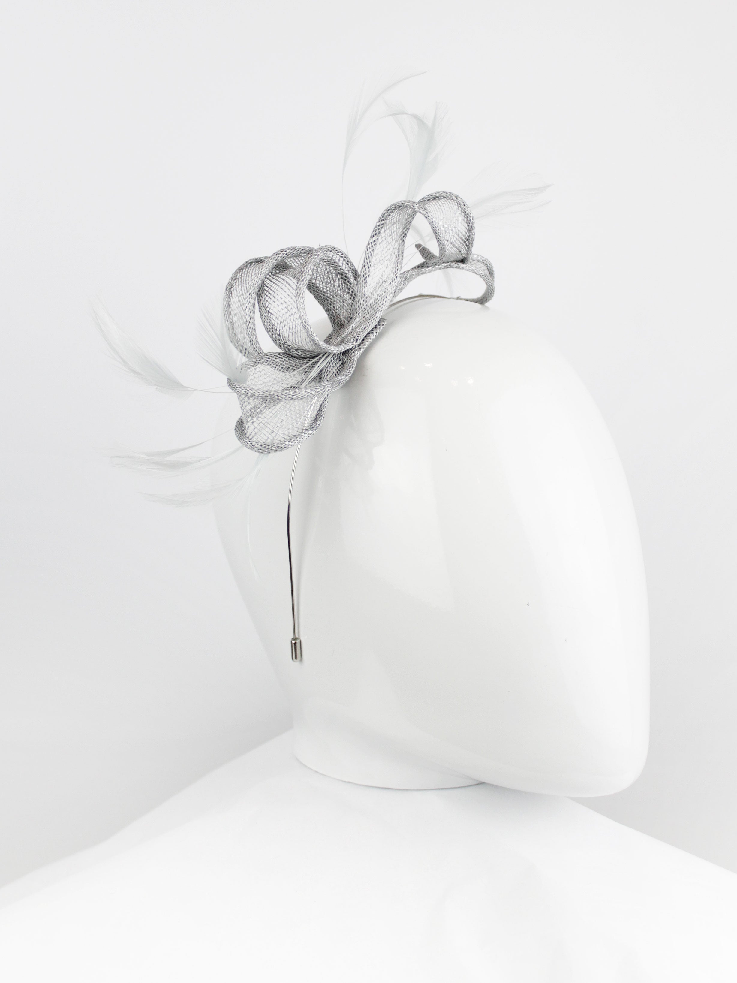 Max & Ellie - Silver Fascinator Headband - One Size
