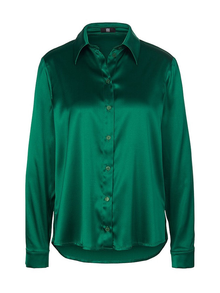 Riani Emerald Silk Blouse In Green