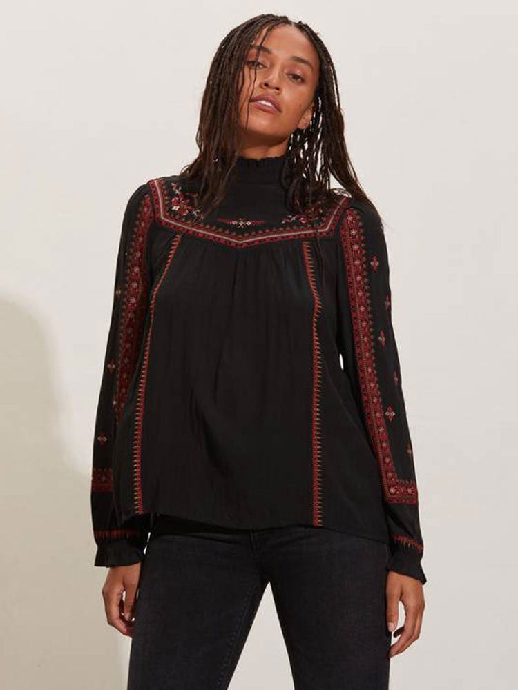 Odd Molly Almost  Black Wanda Blouse In Brown