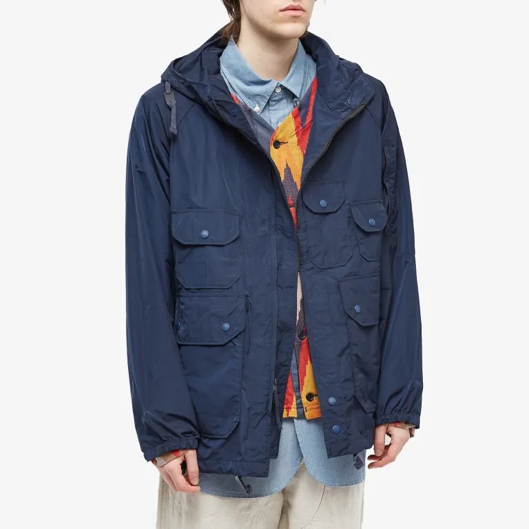 Atlantic Parka Dark Navy Memory Polyester | Engineered Garments | Trouva