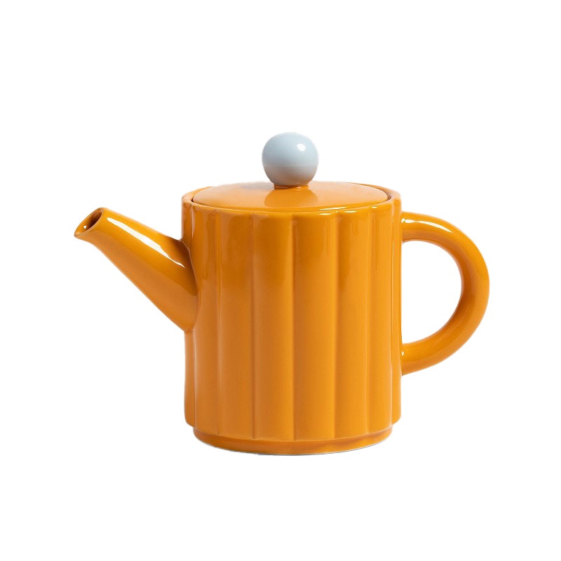 Stoneware Tube Teapot in Orange by &klevering
