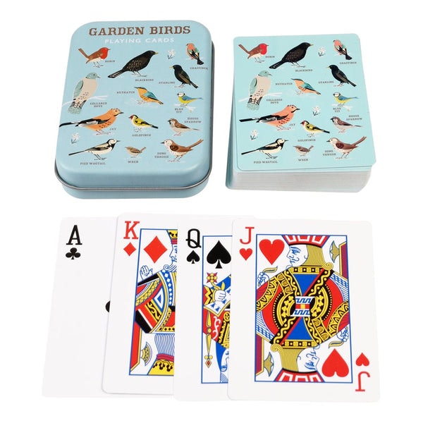 Playing Cards In A Tin - Garden Birds by Rex London