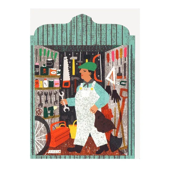 Man In Shed by The Printed Peanut