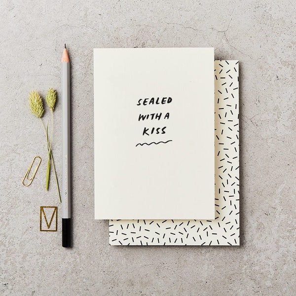 Sealed With A Kiss Card by Katie Leamon