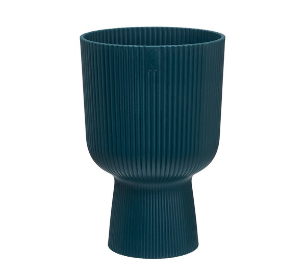 Vibes Coupe Fold Plant Pot In Deep Blue by elho