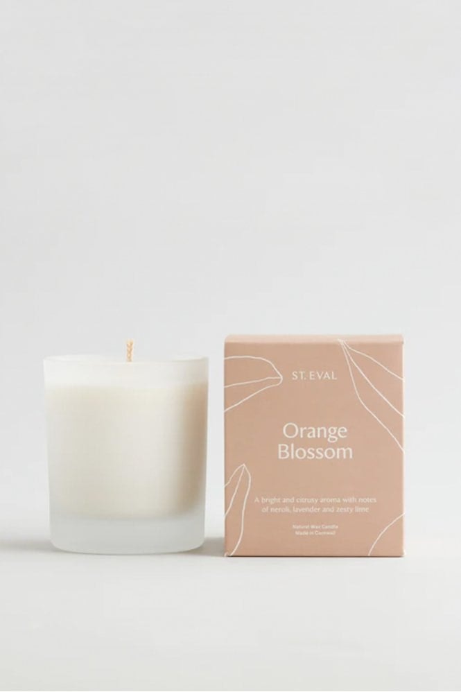 Orange Blossom Lamorna Glass Candle by St Eval Candle Company