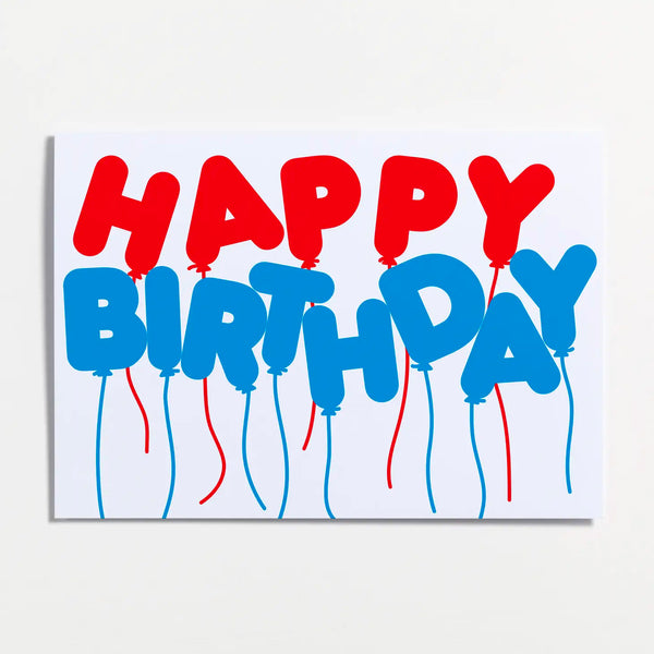 Crispin Finn - Birthday Balloons Greetings Card