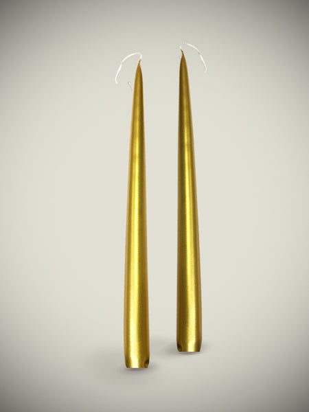 Edg Enzo De Gasperi - Set Of 2 Gold Metallic 'Gatsby' Candles