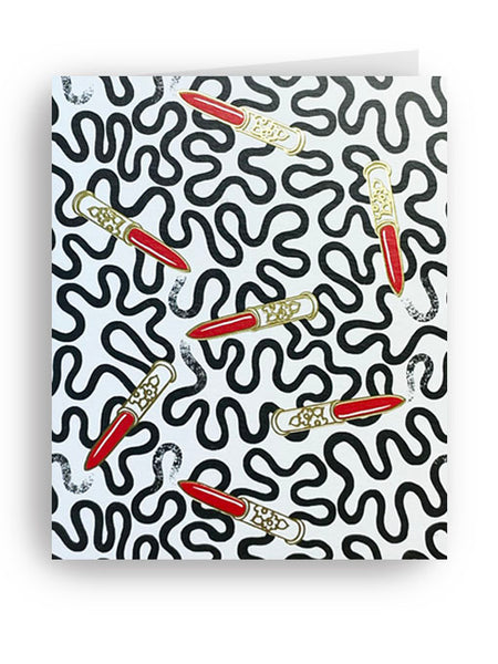 Museums & Galleries - Lipstick Wiggle Card - Zandra Rhodes