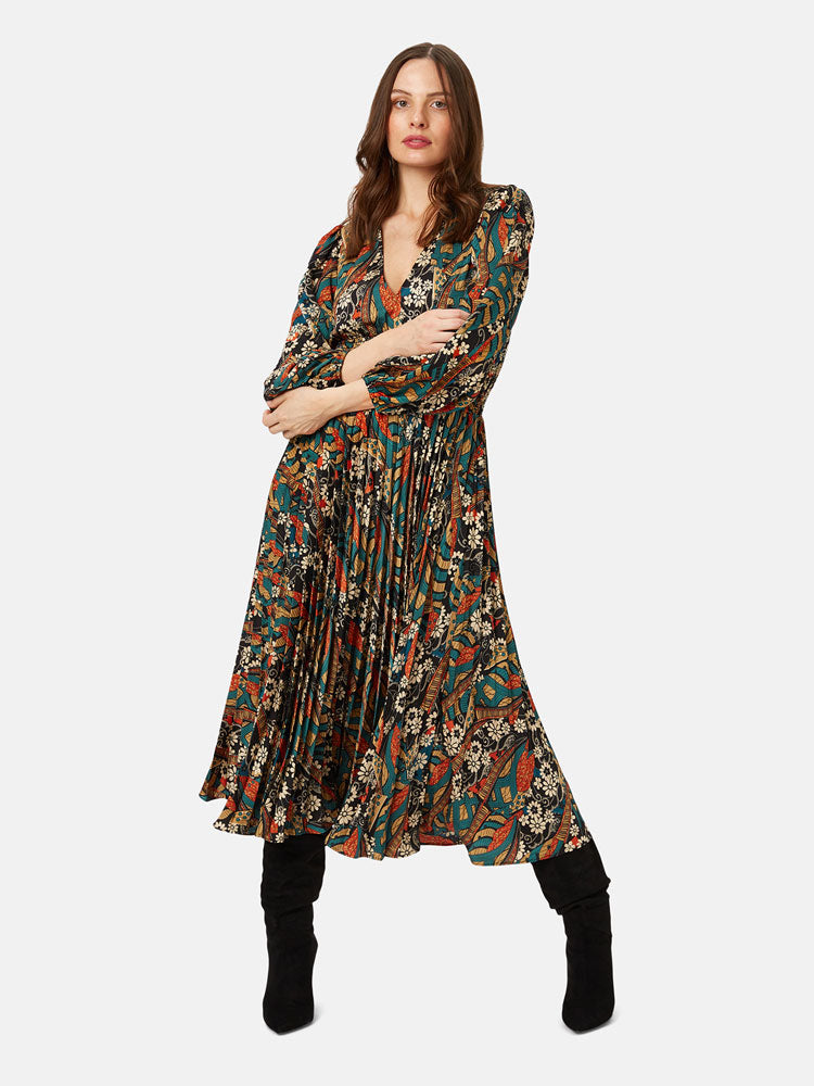 Traffic People - Brown Aurora Dress - Uk 12