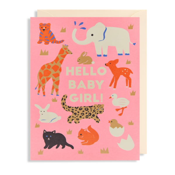 Lagom - New Baby Card Hello Baby Girl