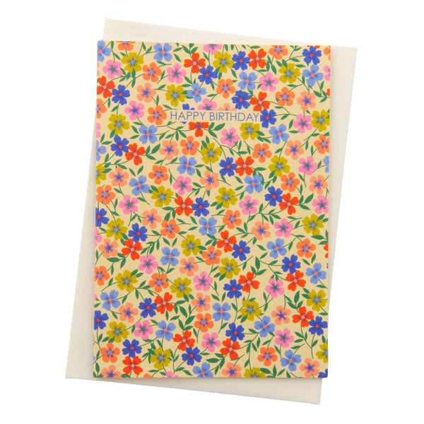 Elvira Van Vredenburgh Designs - Birthday Card Colourful Flora