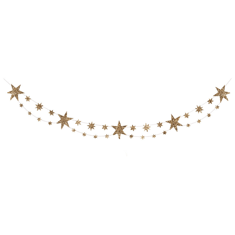 Meri Meri - Eco Glitter Star Garland - Meri Meri