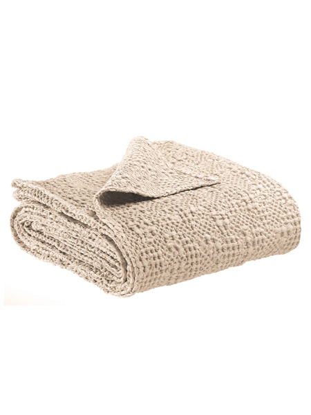 Stonewashed Cotton Tana Throw - Creme by Viva Raise