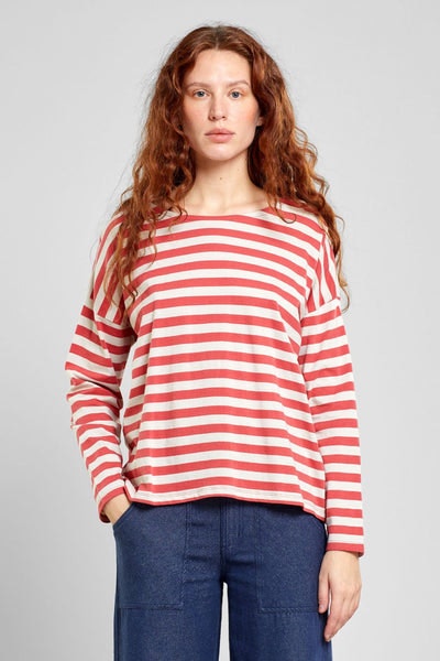 Dedicated Humledal Stripes Top In Pink