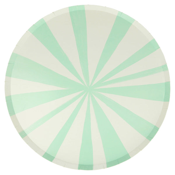 Meri Meri - Mint Stripe Dinner Plates S