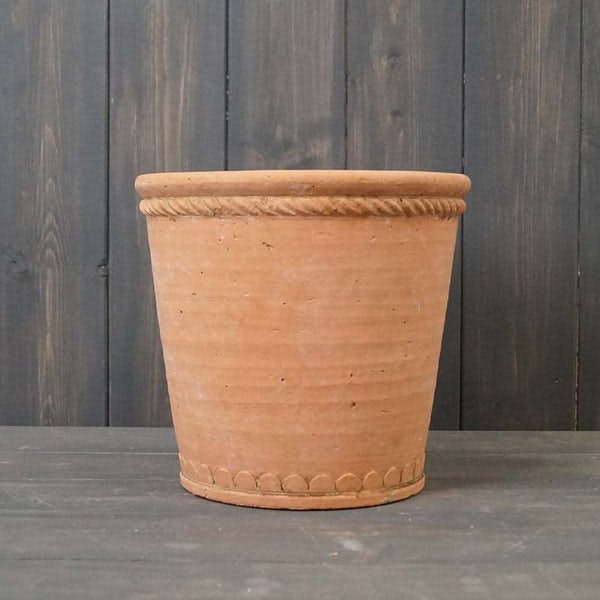 10cm Orange Terracotta Tapered Cement Pot by The Satchville Gift Company