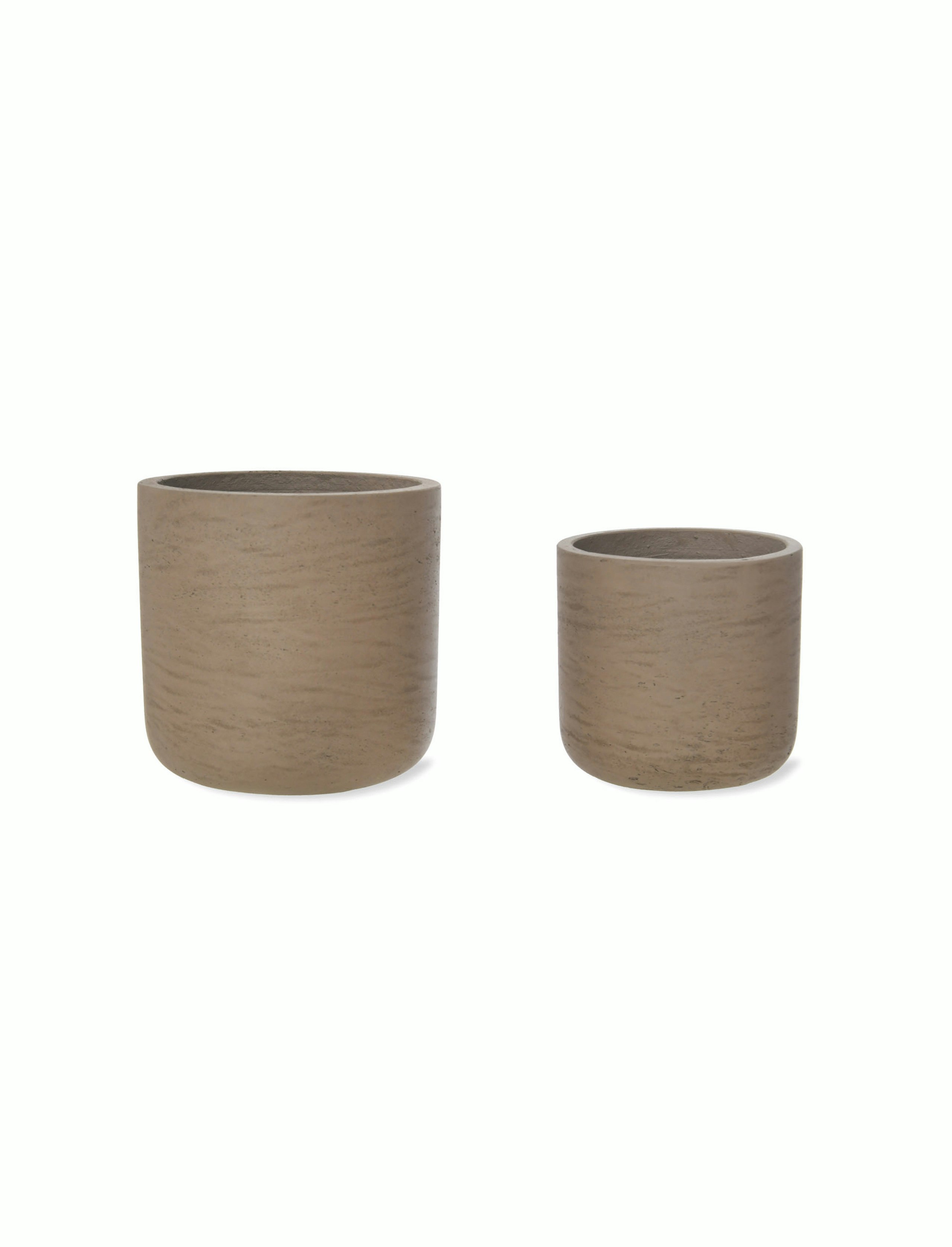 15cm Warm Stone Straight Stratton Pot by Garden Trading