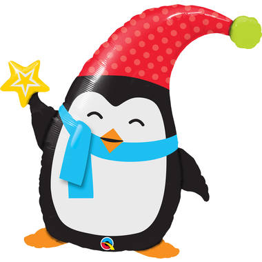 Qualatex - Christmas Penguin Foil Balloon - 88 Cm