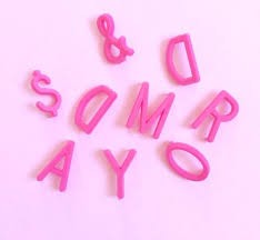 Omm Design - Retro Slate Letters - Omm Design - Rosa