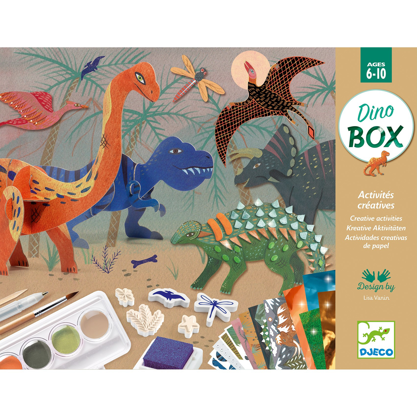 Djeco - Dino Box Multi Activity Set - Djeco