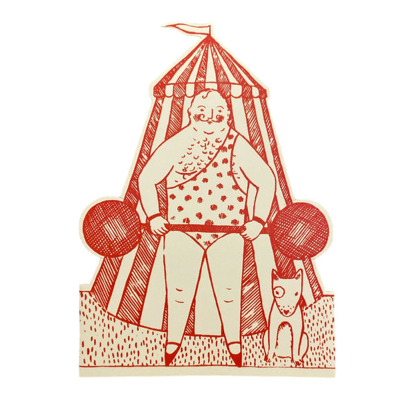Elizabeth Harbour Designs - Stand Up Card Circus Strongman