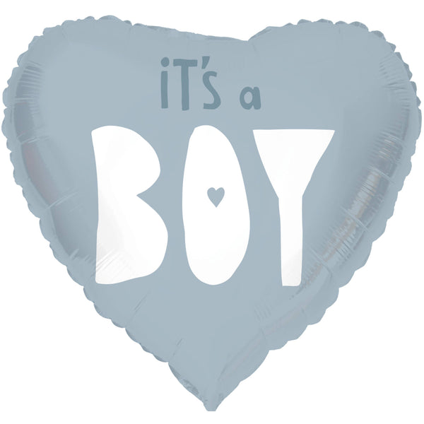 Folat - Heart-shaped It's A Boy Blue - 45 Cm
