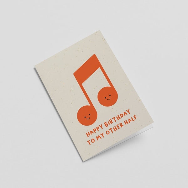 Happy Birthday To My Other Half - Greeting Card by The Graphic Factory
