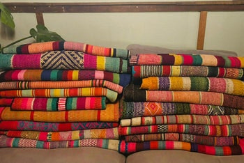 Peruvian Frazada Rug - No.15 by Rainstick Trading