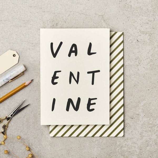 Valentine Bold Greeting Card by Katie Leamon