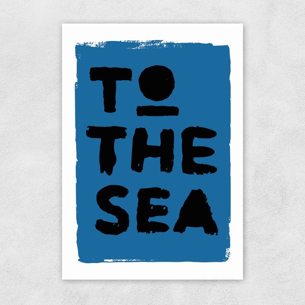 To The Sea (Blue) Print By Sophie Ward by East End Prints