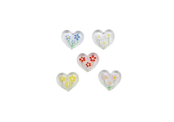 Flowers in Glass Heart by CGB Giftware