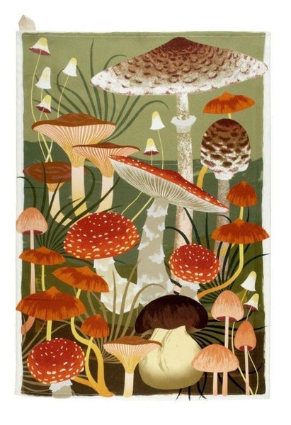 Fungi Tea Towel by Printer Johnson