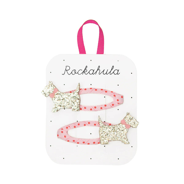 Rockahula - Spottie Scottie Dog Clips Glitter