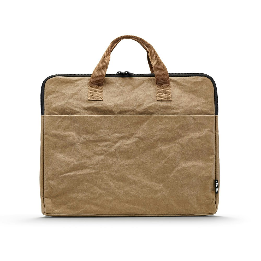 Hayashi Vegan Paper Leather Laptop Case In Tan Colour ("15) In Neutrals