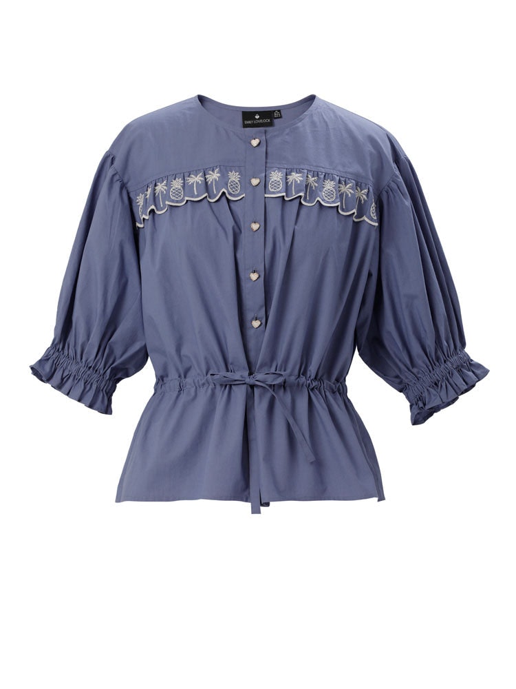 Emily Lovelock Jill Blouse Blue