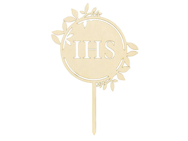 Partydeco - Wooden Topper Ihs, 23cm
