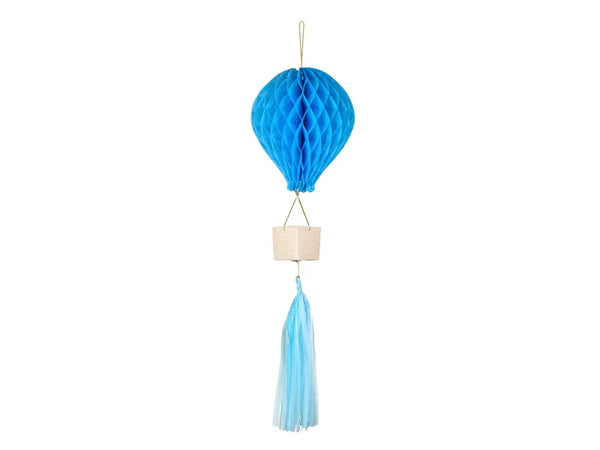 Partydeco - Honeycomb Air Balloon, Blue
