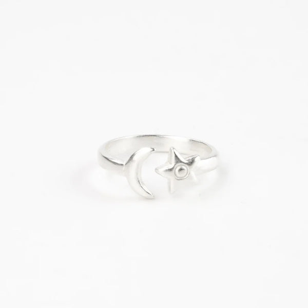 Pineapple Island - Moon And Star Adjustable Ring