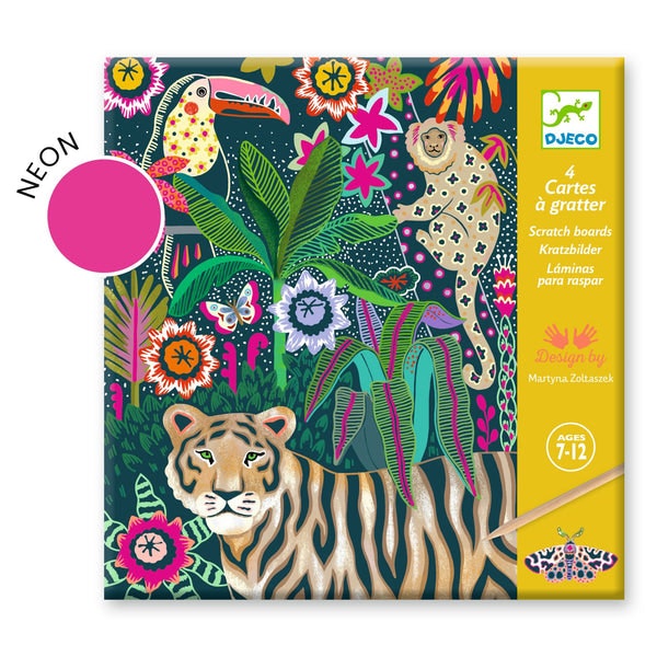 Fluorescent Scratch Boards with Stylus - Rococo by Djeco