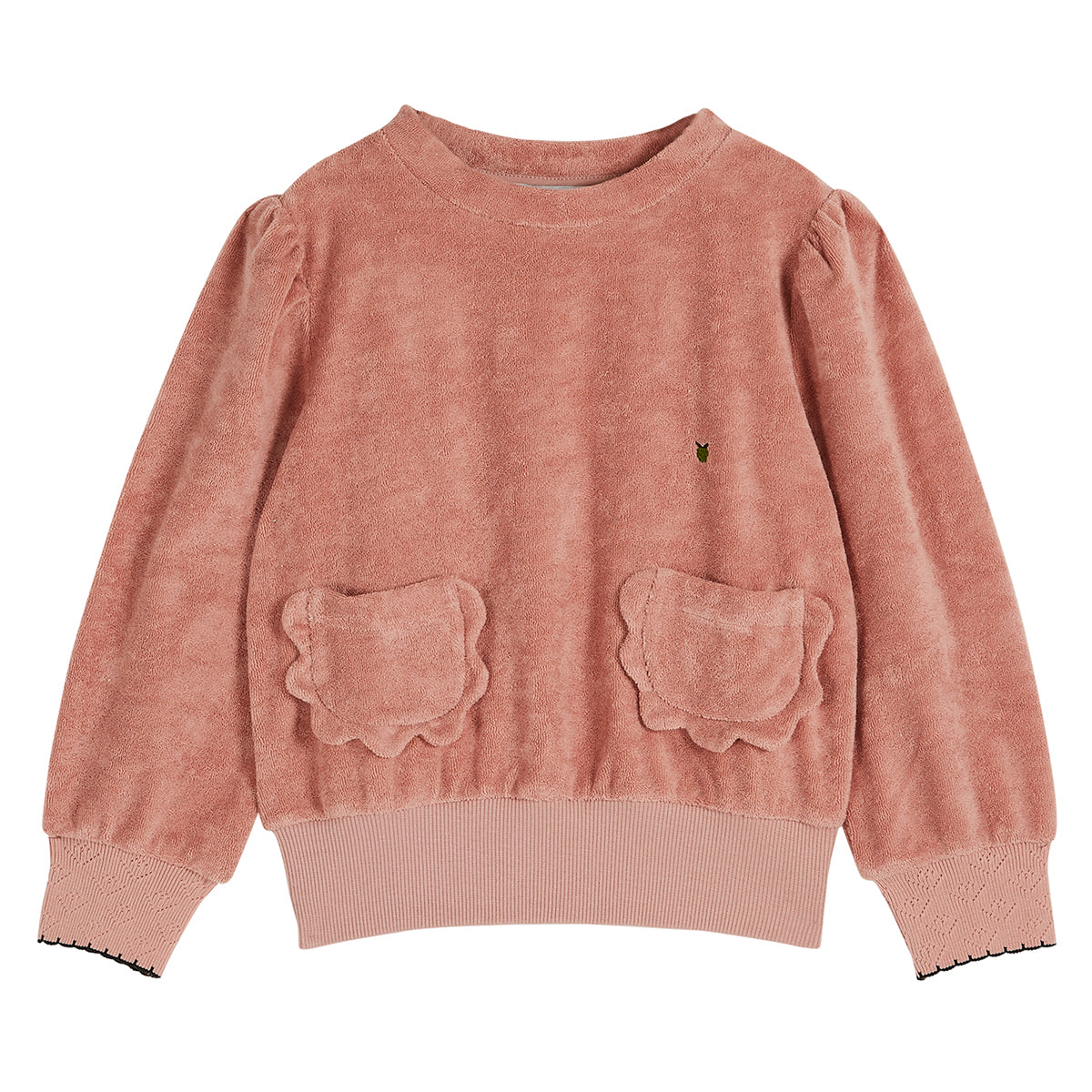 Emile Et Ida - Terry Flower Pocket Sweatshirt - 12y