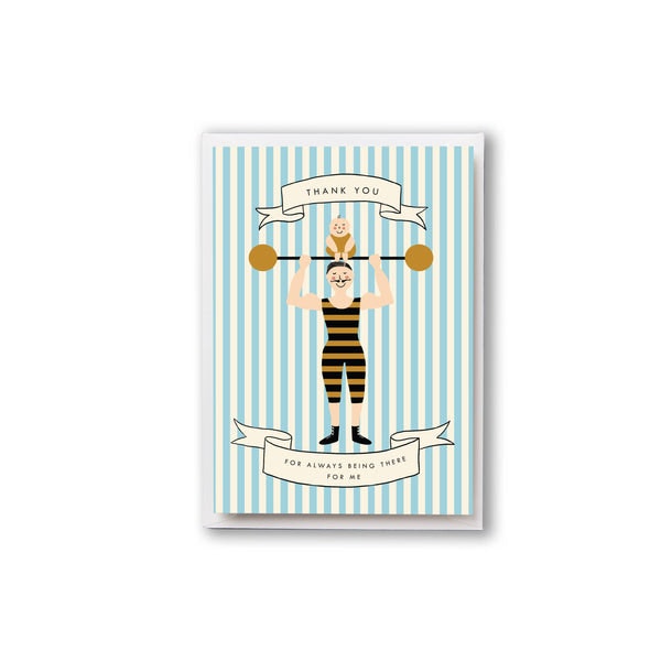 Dad Victorian Strongman Card by Lucy Says I Do